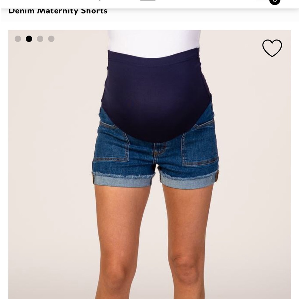 Pinkblush maternity jean shorts
